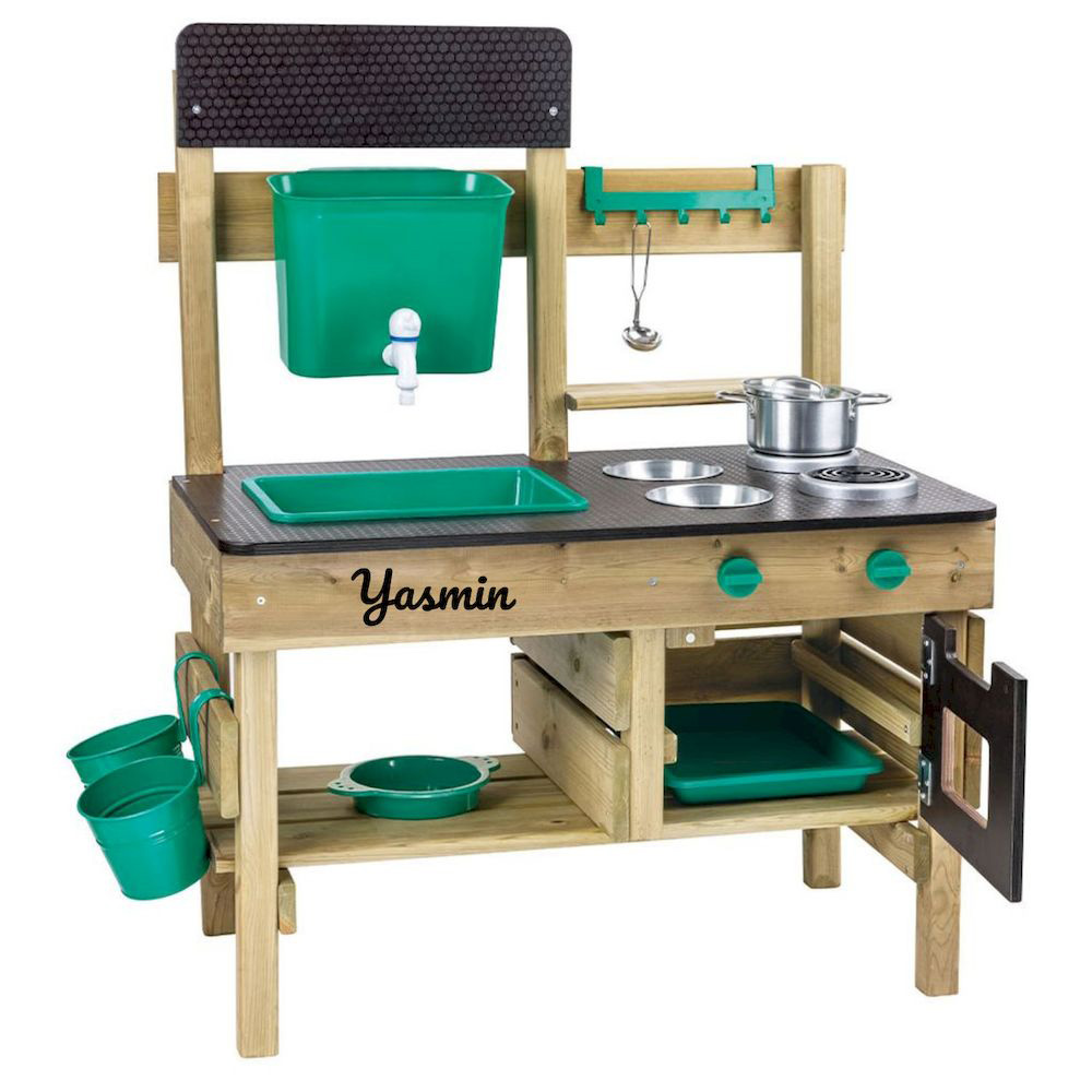 Hape - Personalized Outdoor Kitchen Playset With Accessories - 10 Pc Set
