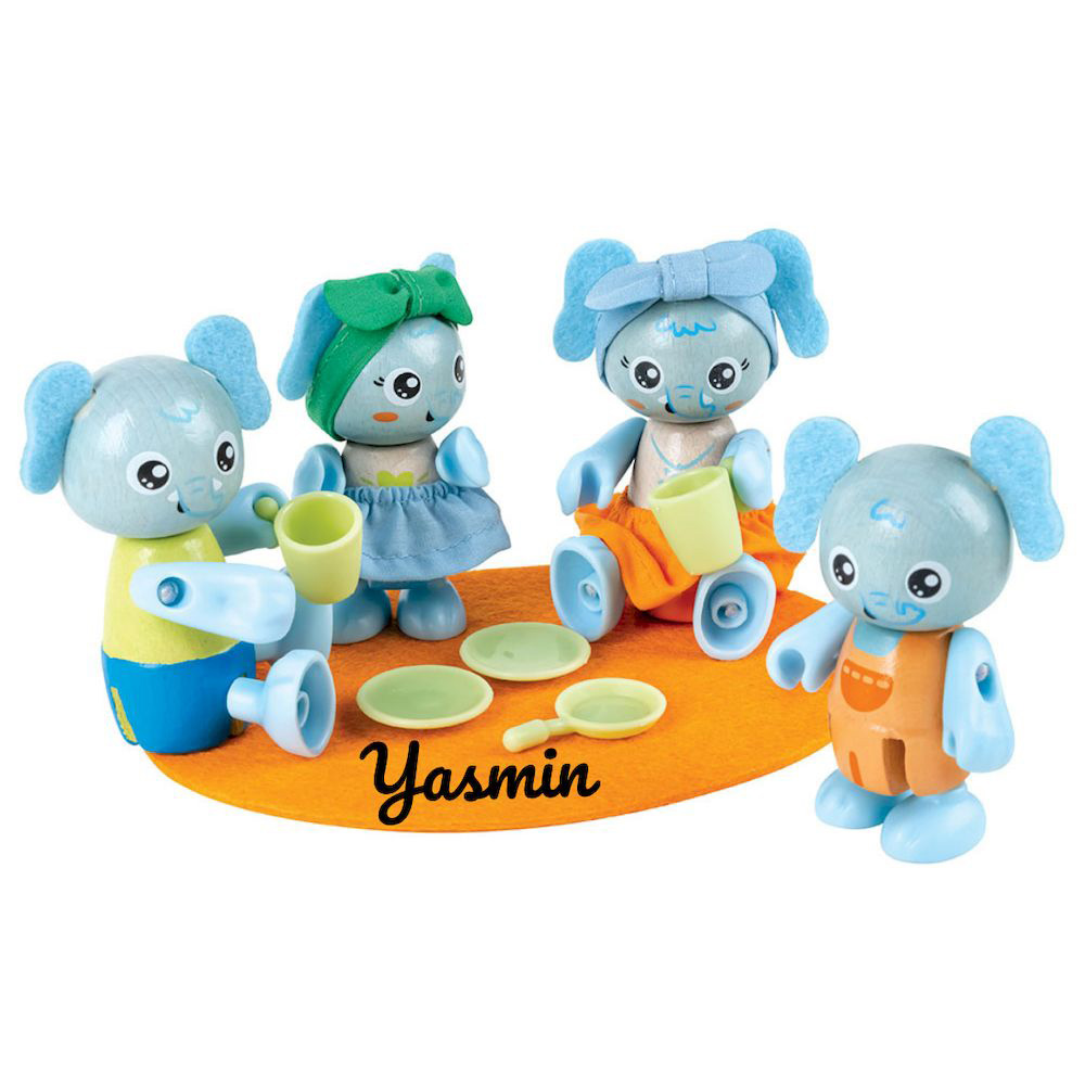 Hape - Personalized Green Planet Explorers FSC Elephant Family - 10 Pc Set