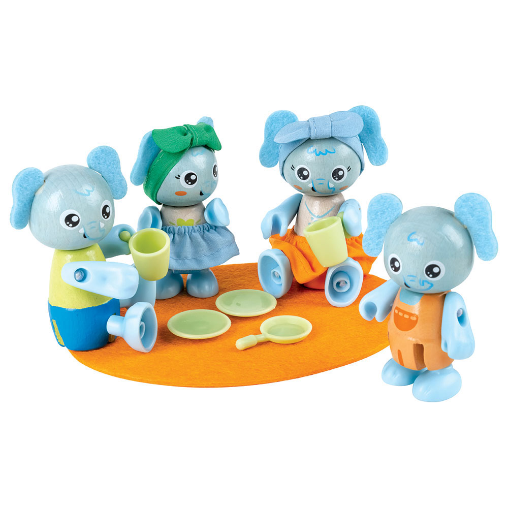 Hape - Personalized Green Planet Explorers FSC Elephant Family - 10 Pc Set