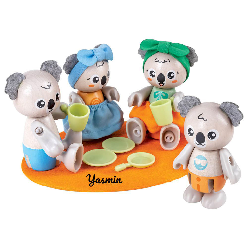 Hape - Personalized Green Planet Explorers FSC Koala Family - 10 Pc Set