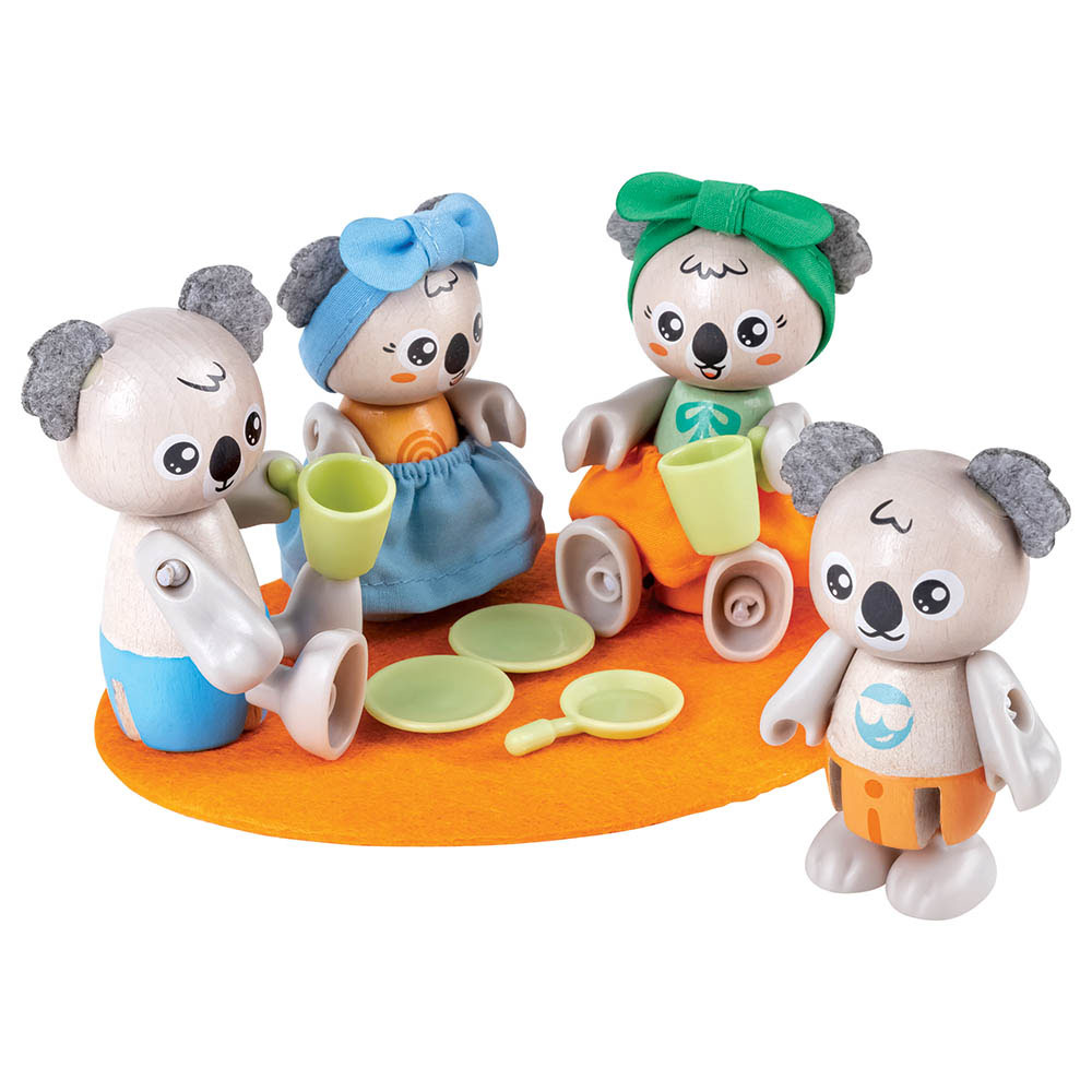 Hape - Personalized Green Planet Explorers FSC Koala Family - 10 Pc Set