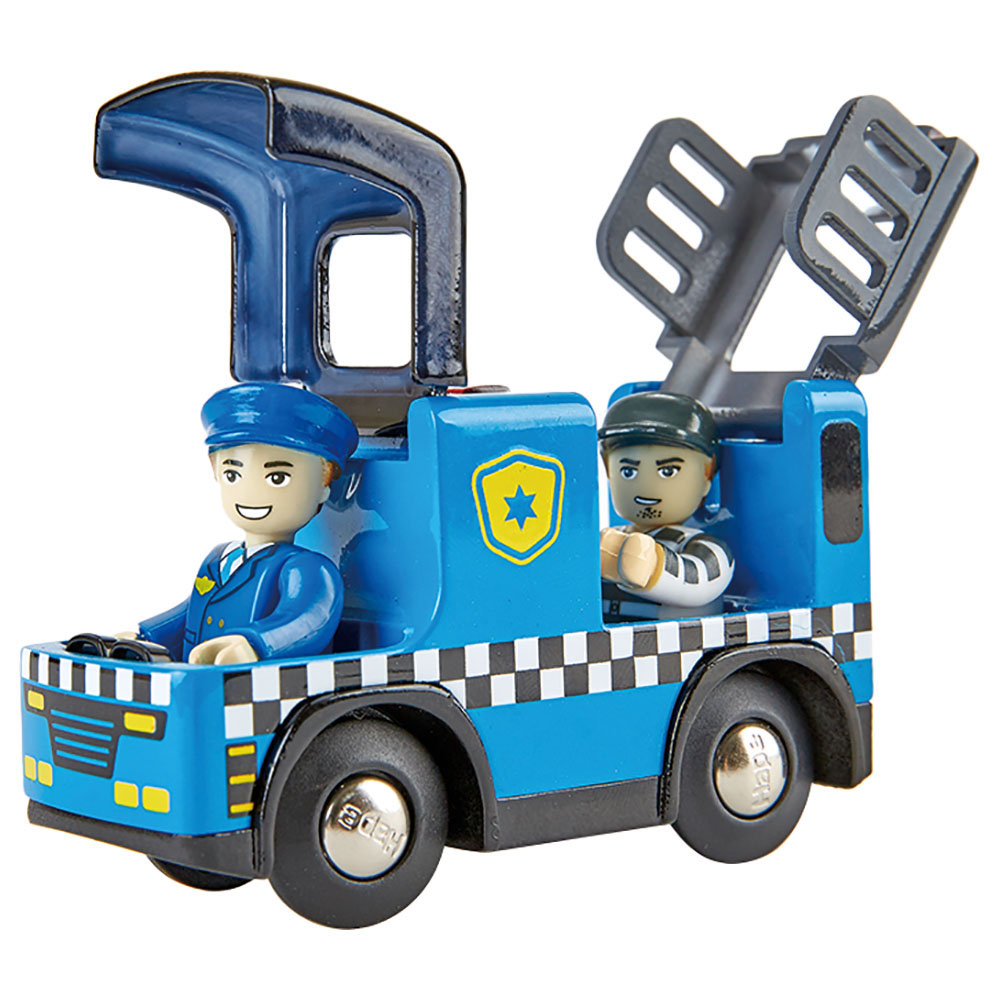Hape - Personalized Police Car With 2 Figures - Blue