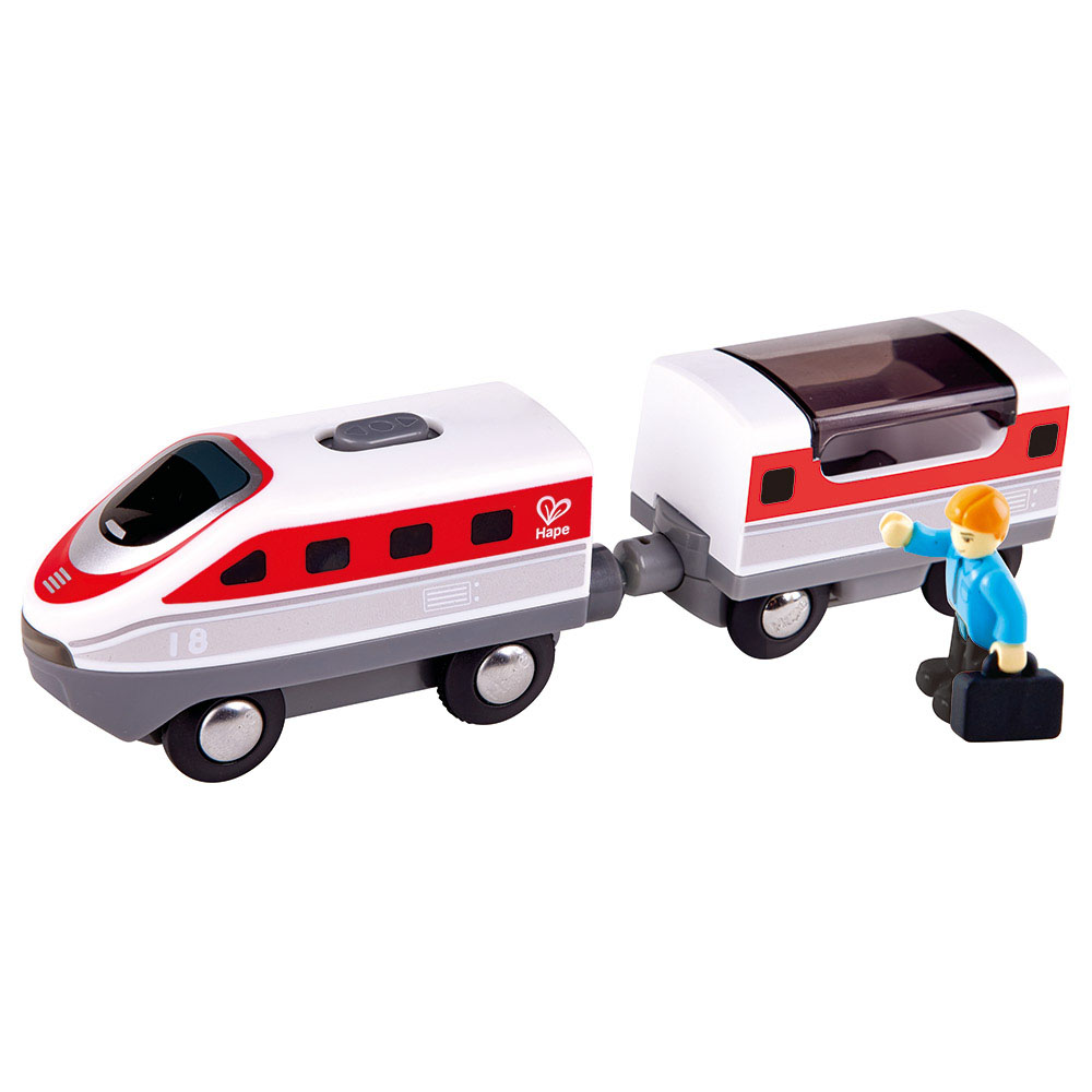 Hape - Personalized Intercity Battery Powered Train Set - 4 Pc Set