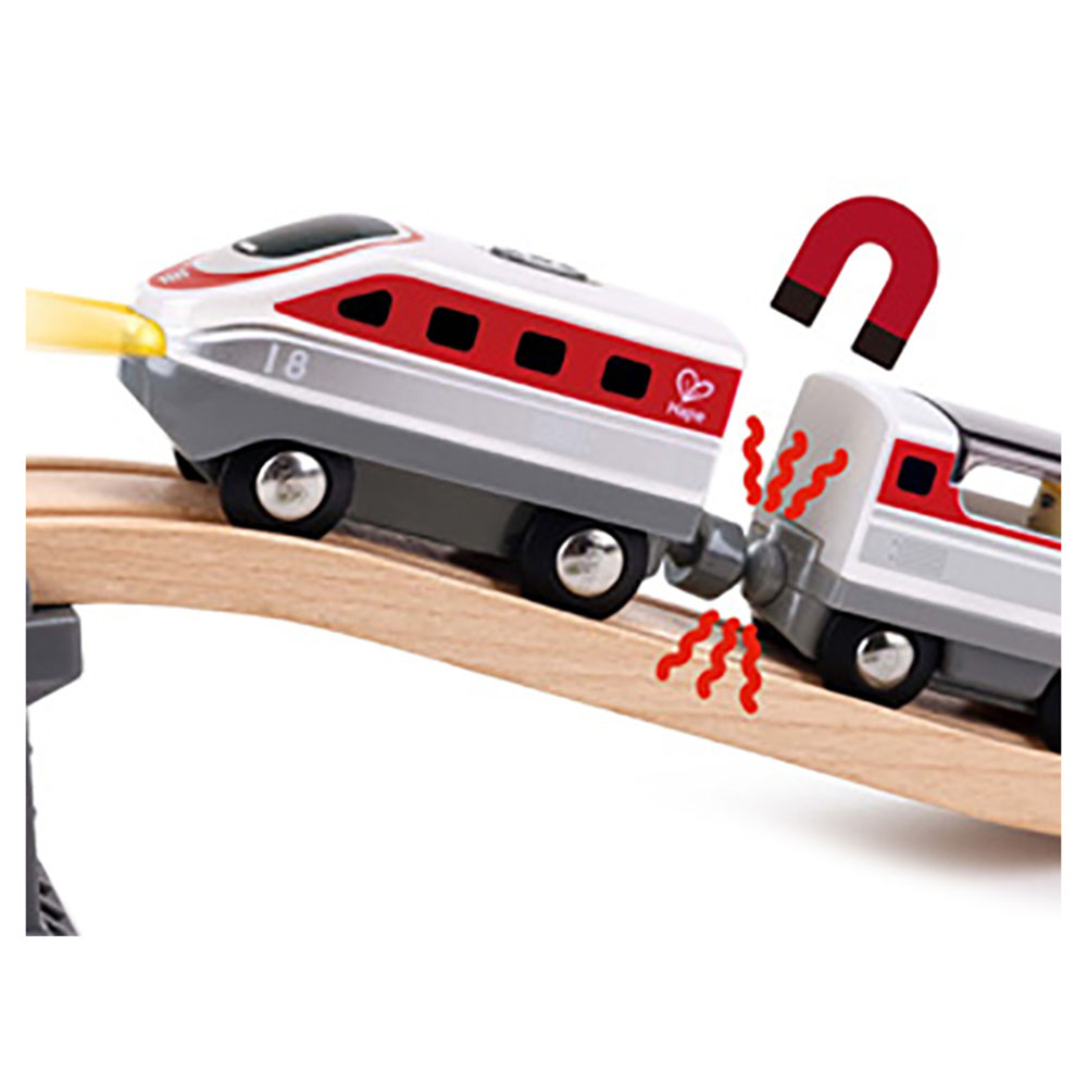Hape - Personalized Intercity Battery Powered Train Set - 4 Pc Set