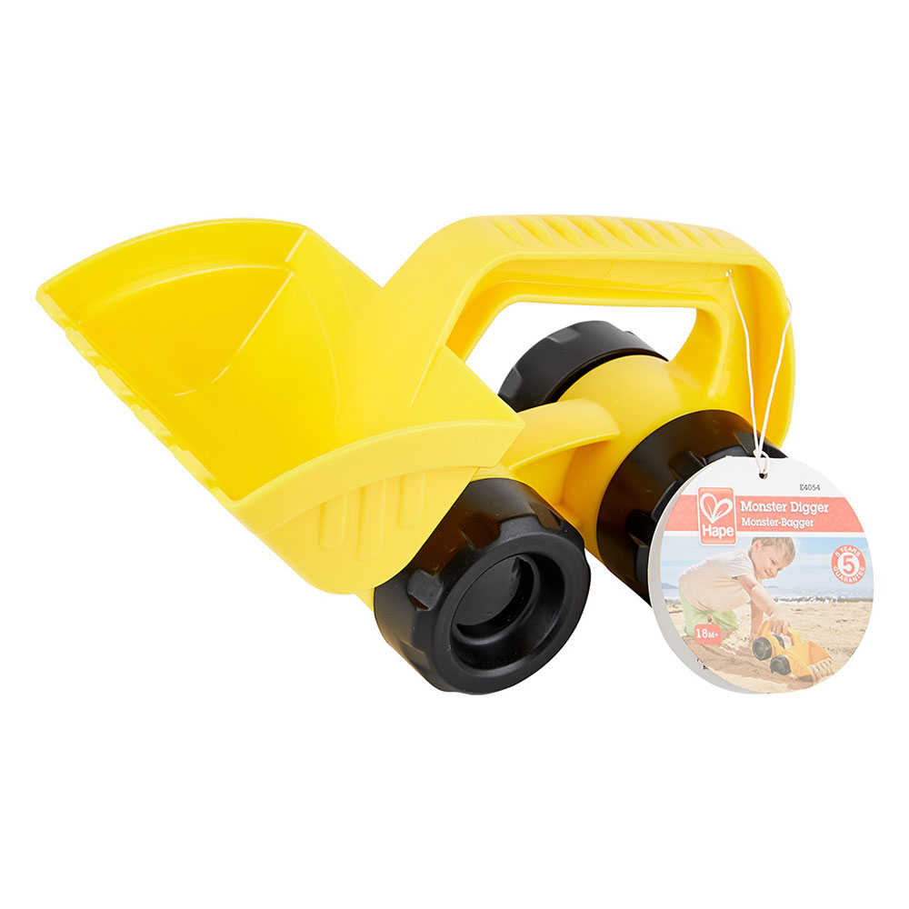 Hape - Personalized Monster Digger Sand And Beach Toy - Yellow