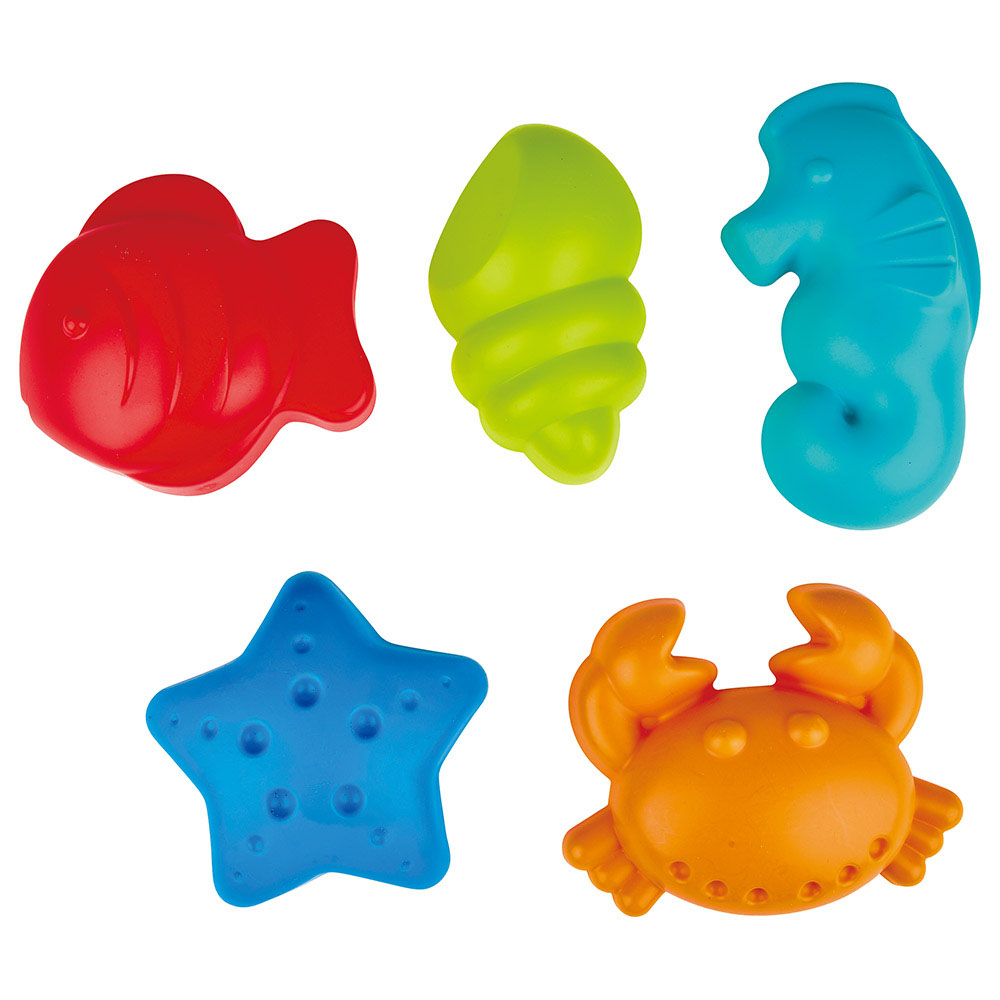 Hape - Personalized Sea Creatures Sand And Beach Toy Set - 5 Pc Set