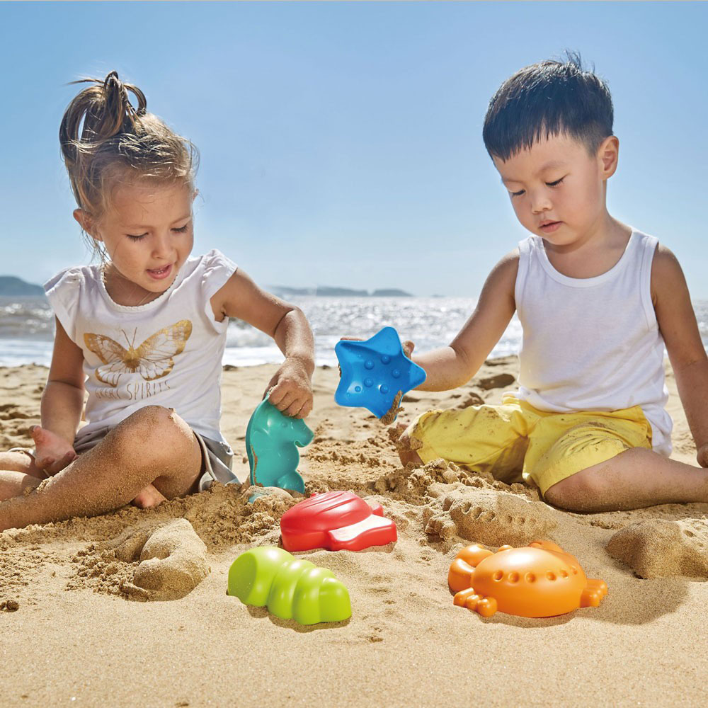 Hape - Personalized Sea Creatures Sand And Beach Toy Set - 5 Pc Set