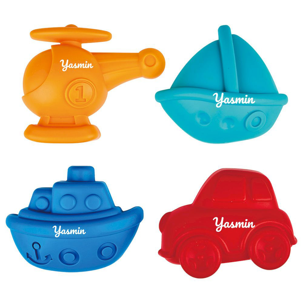 Hape - Personalized Travel Sand Mold Beach Toy Set - 4 Pc Set