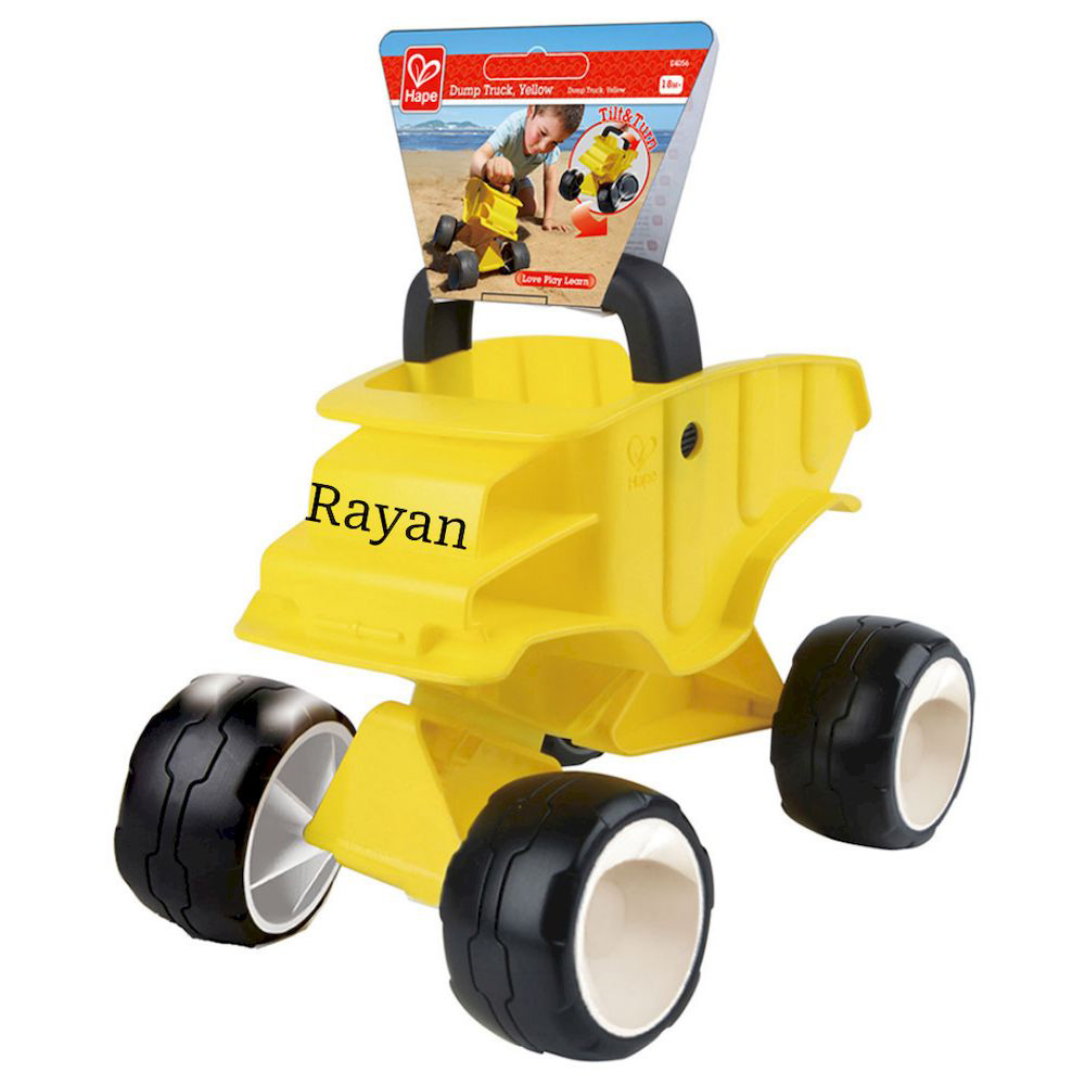 Hape - Personalized Dump Truck - Yellow