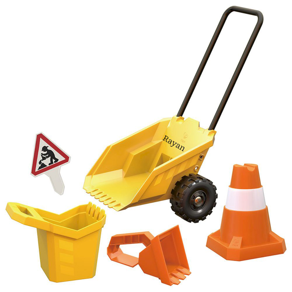 Hape - Personalized Construction Beach And Sand Toy Dumper Set - 5 Pc set