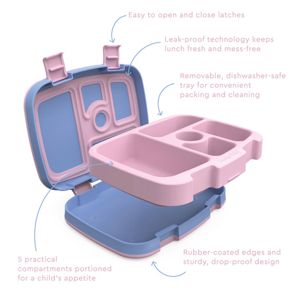 Bentgo - Personalized 5-Compartment Kids Lunch Box - Carousel Unicorns