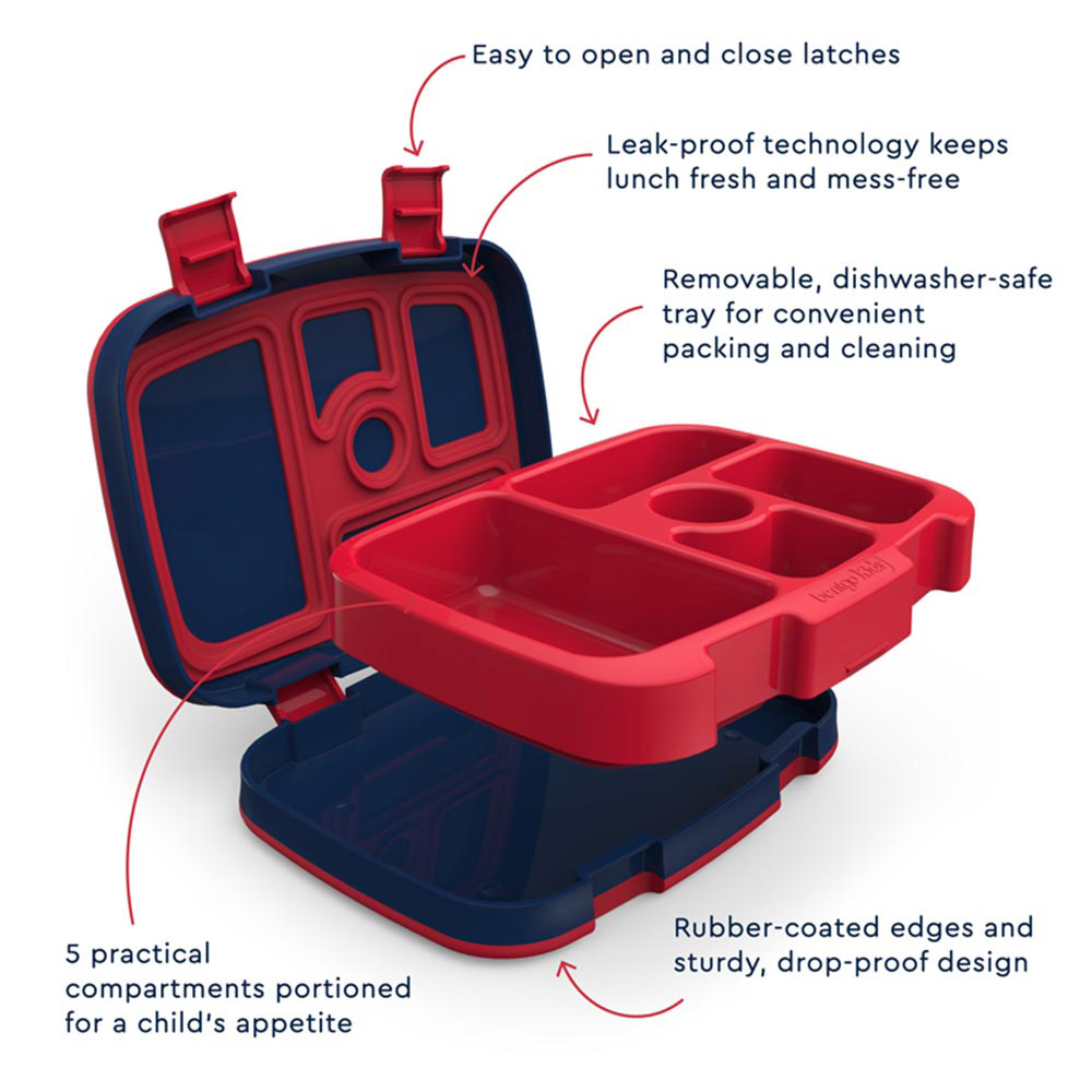 Bentgo - Personalized 5-Compartment Kids Lunch Box - Rocket