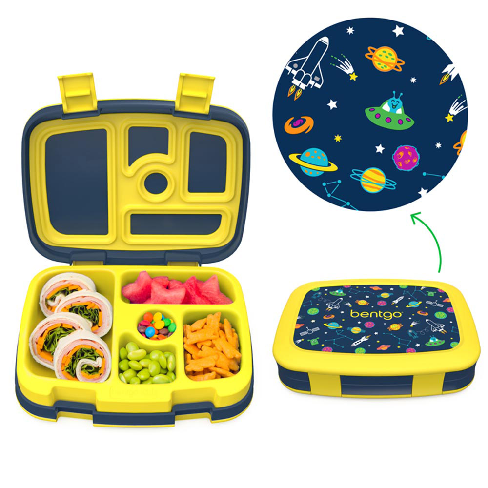 Bentgo - Personalized 5-Compartment Kids Lunch Box - Space