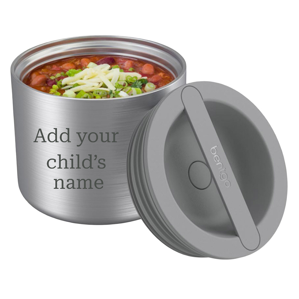 Bentgo - Personalized Stainless Steel Insulated Food Container - Silver - 560 ml