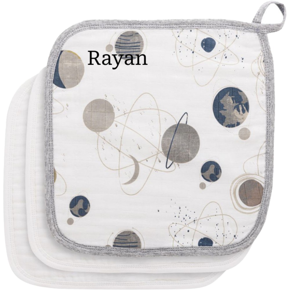 Anvi Baby - Personalized Face Cloth - Dreamy Space - 3 Pc Set
