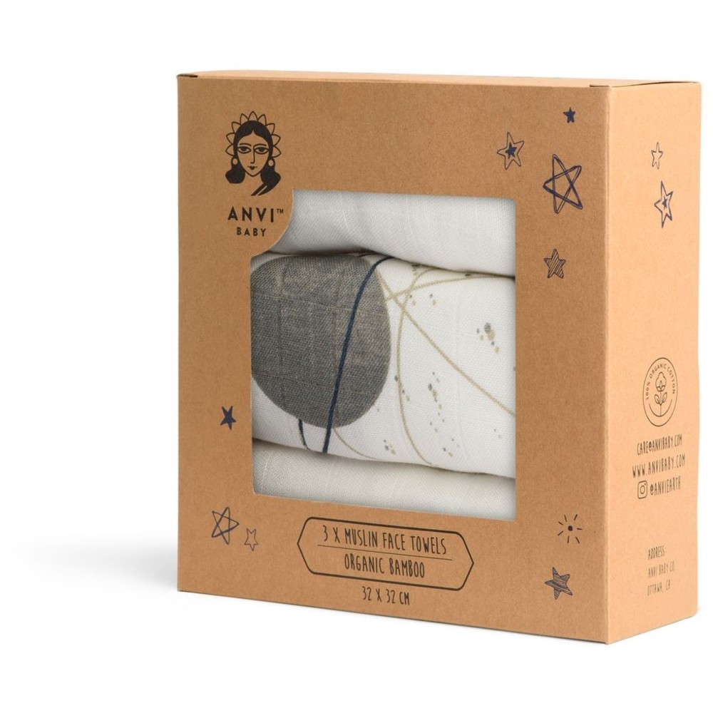 Anvi Baby - Personalized Face Cloth - Dreamy Space - 3 Pc Set