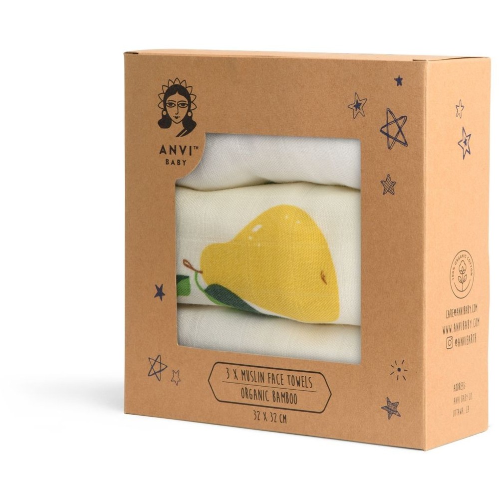 Anvi Baby - Personalized Face Cloth - Pearfect - 3 Pc Set