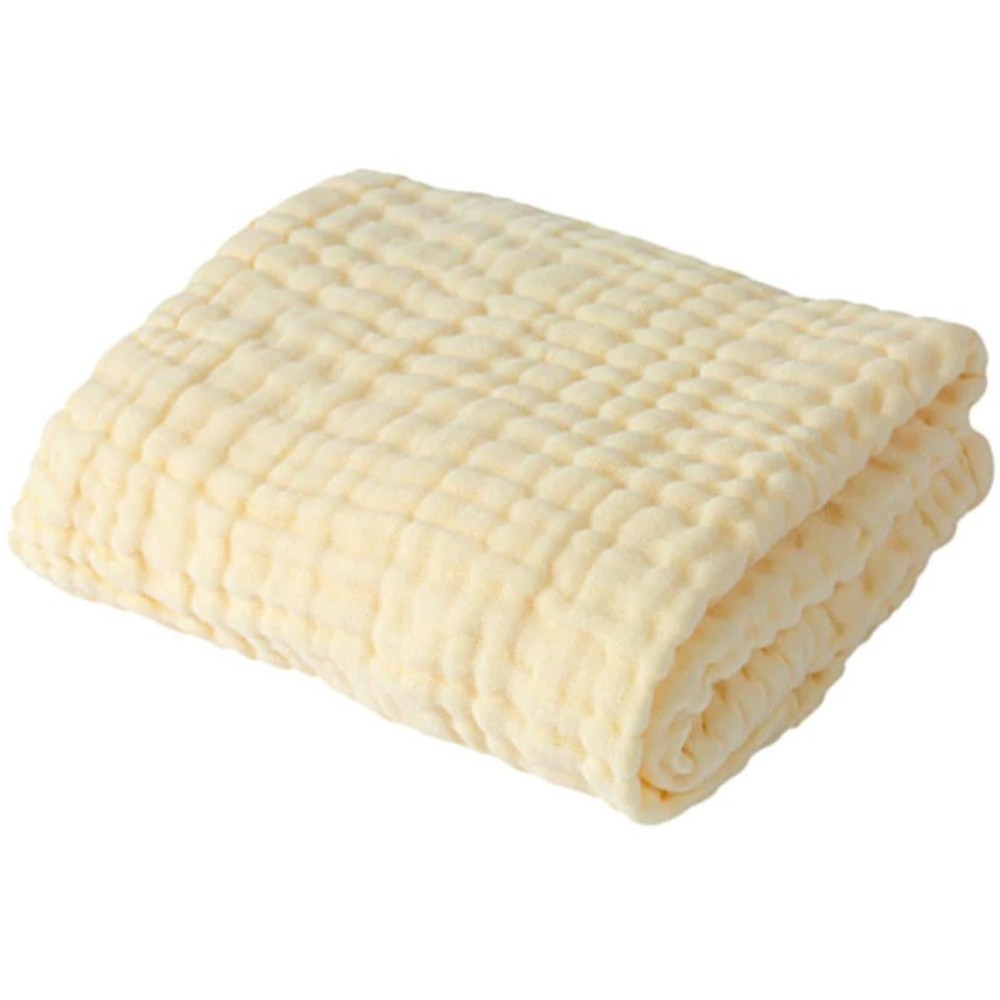 Anvi Baby - Personalized Organic 6 Layered Muslin Bath Towel - Yellow