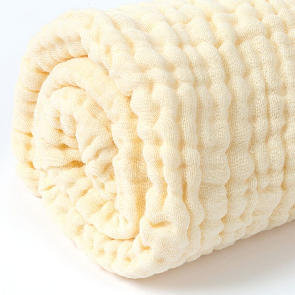 Anvi Baby - Personalized Organic 6 Layered Muslin Bath Towel - Yellow