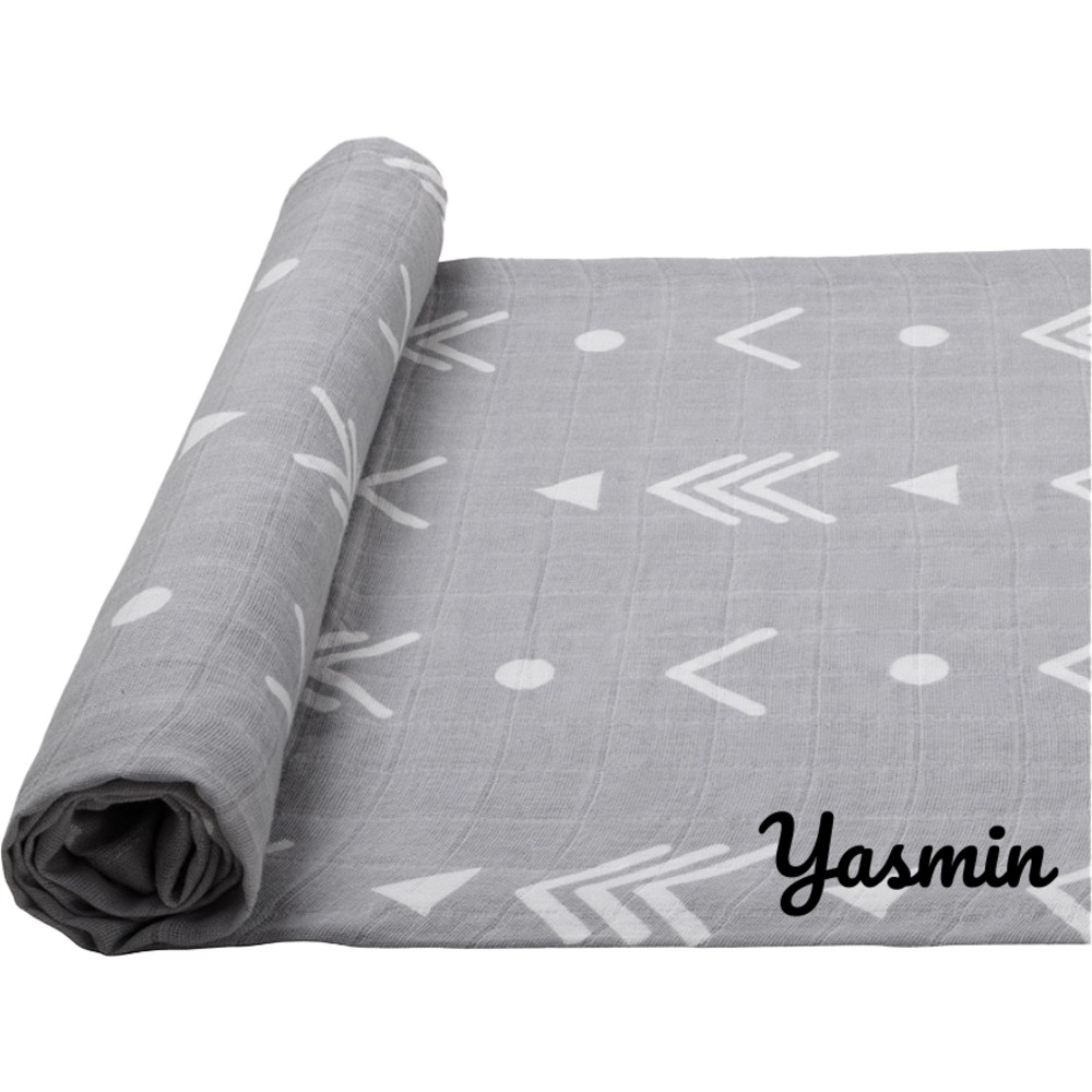 Anvi Baby - Personalized 100% Organic Cotton Muslin Swaddle Wrap - Arrow