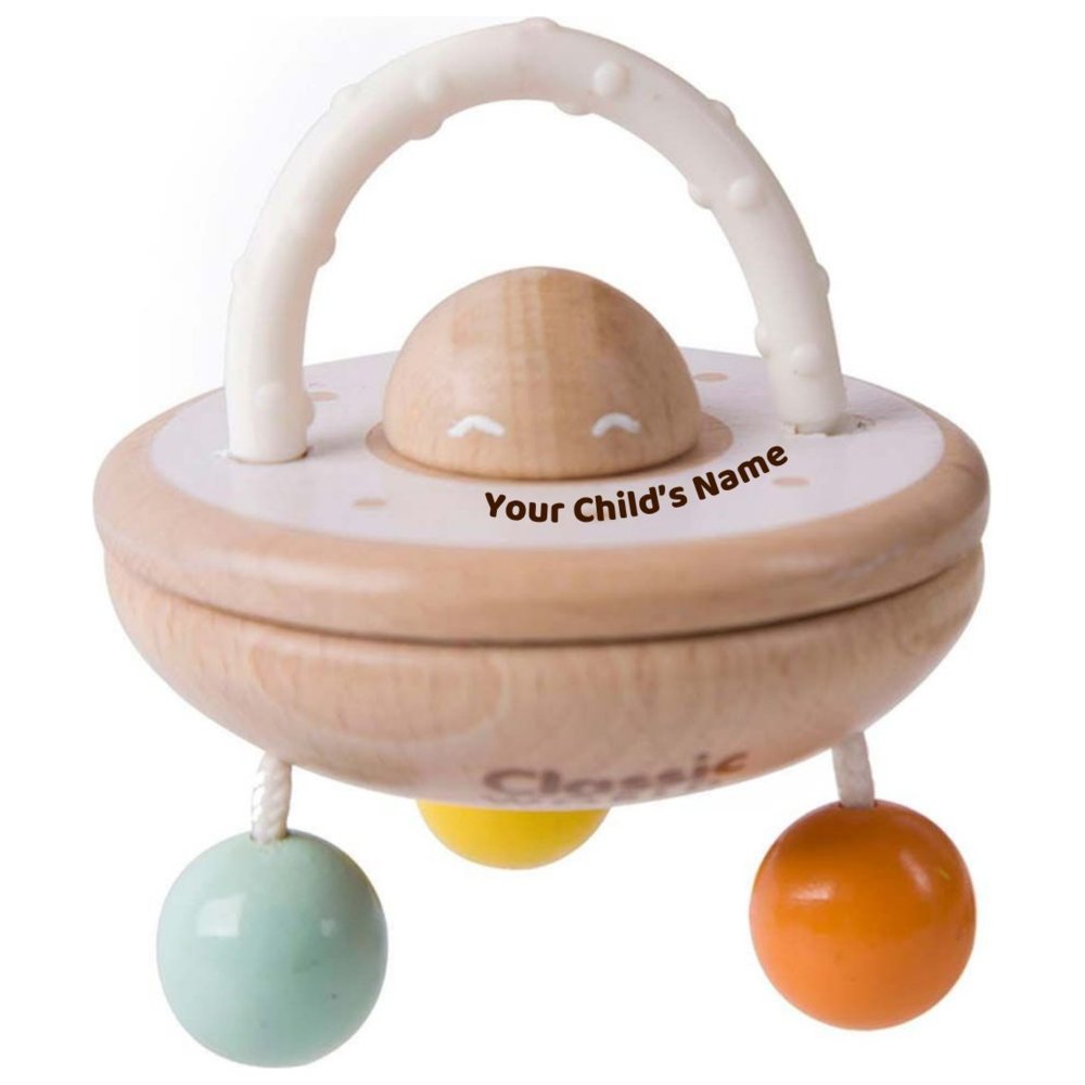 Classic World - Personalized UFO Baby Rattle BPA Free +6 months