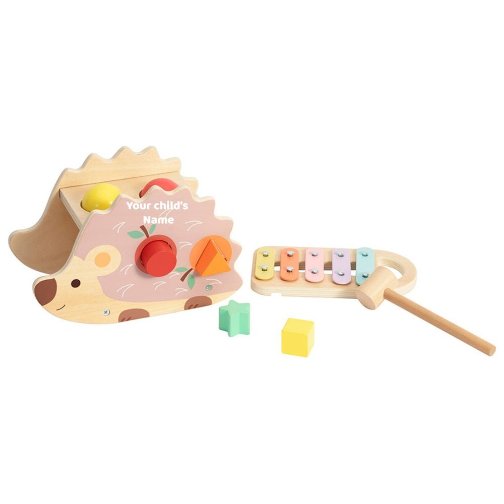 Classic World - Personalized 3-in-1 Pounding Bench & Xylophone & Shapes