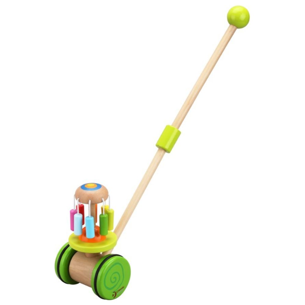 Classic World - Personalized Push Rainbow Wooden Toy