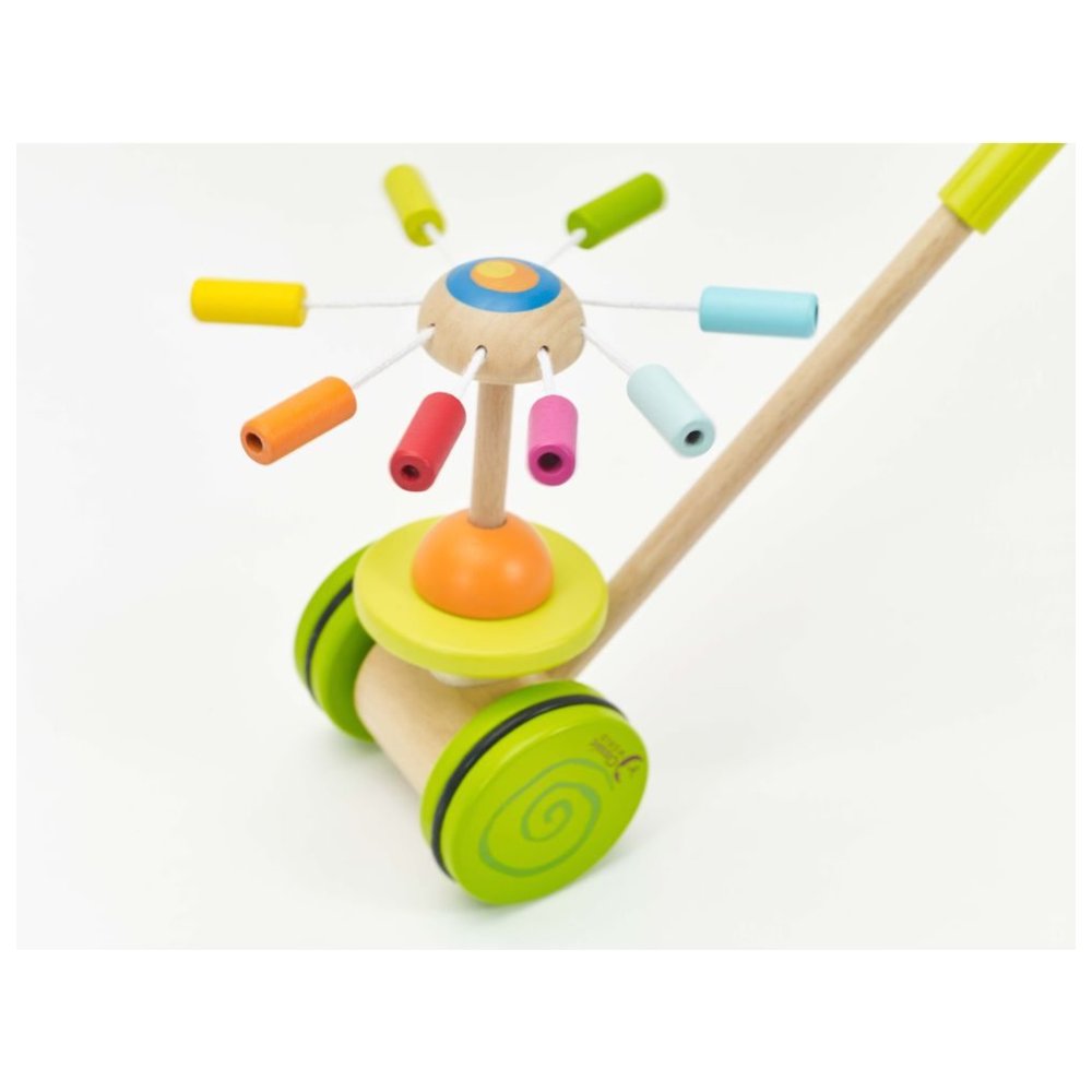 Classic World - Personalized Push Rainbow Wooden Toy