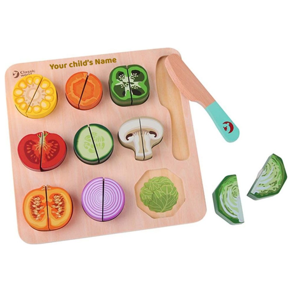 Classic World - Personalized Cutting Vegetables Wooden Toy