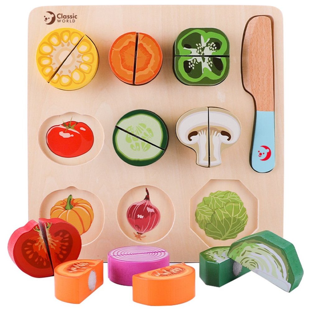 Classic World - Personalized Cutting Vegetables Wooden Toy