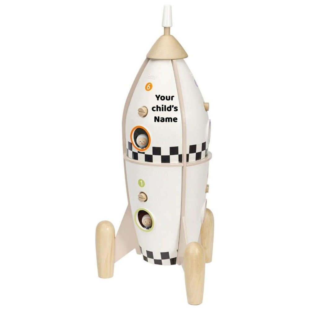 Classic World - Personalized Wooden Rocket Toy