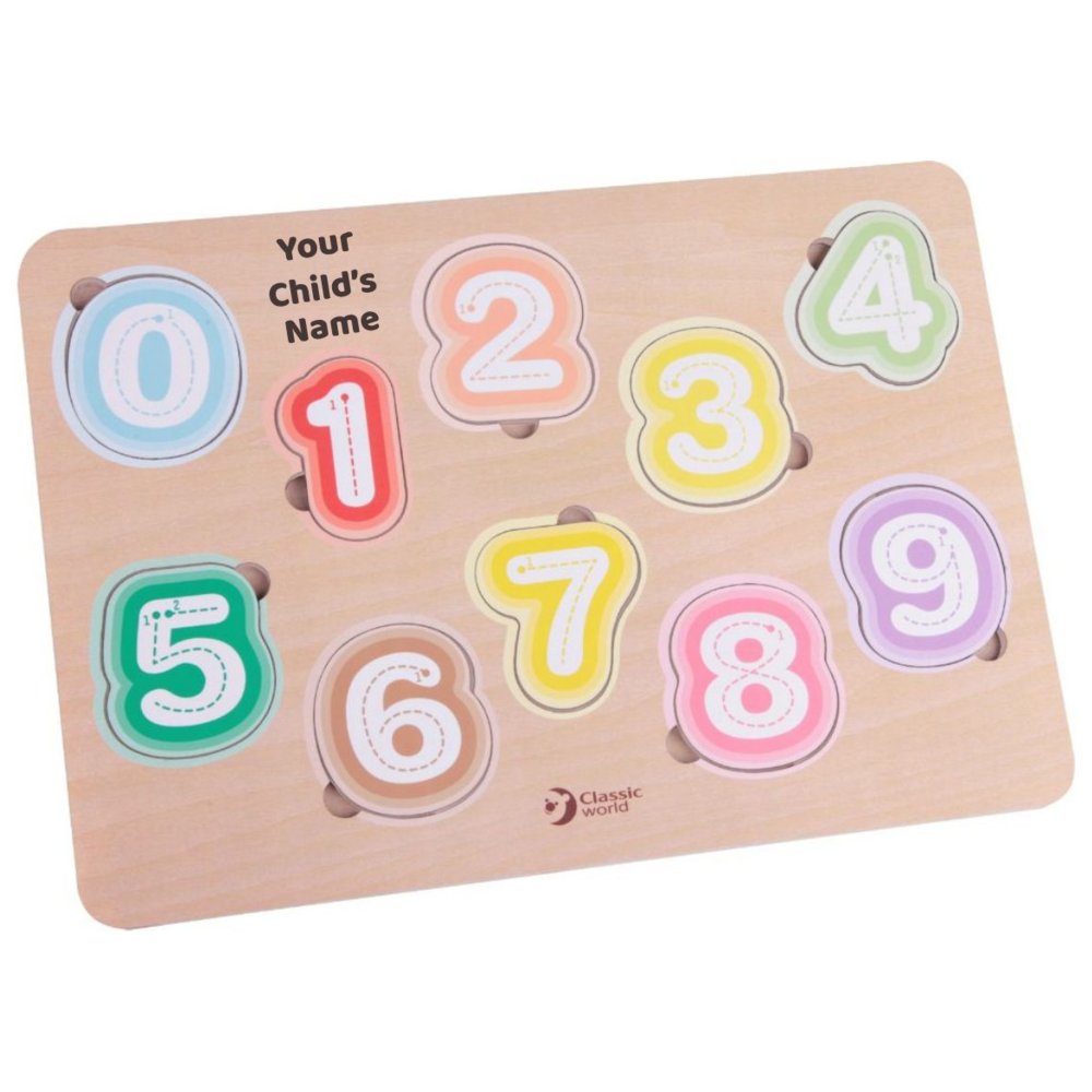 Classic World - Personalized Numbers Puzzle for Toddlers | 2+ Years