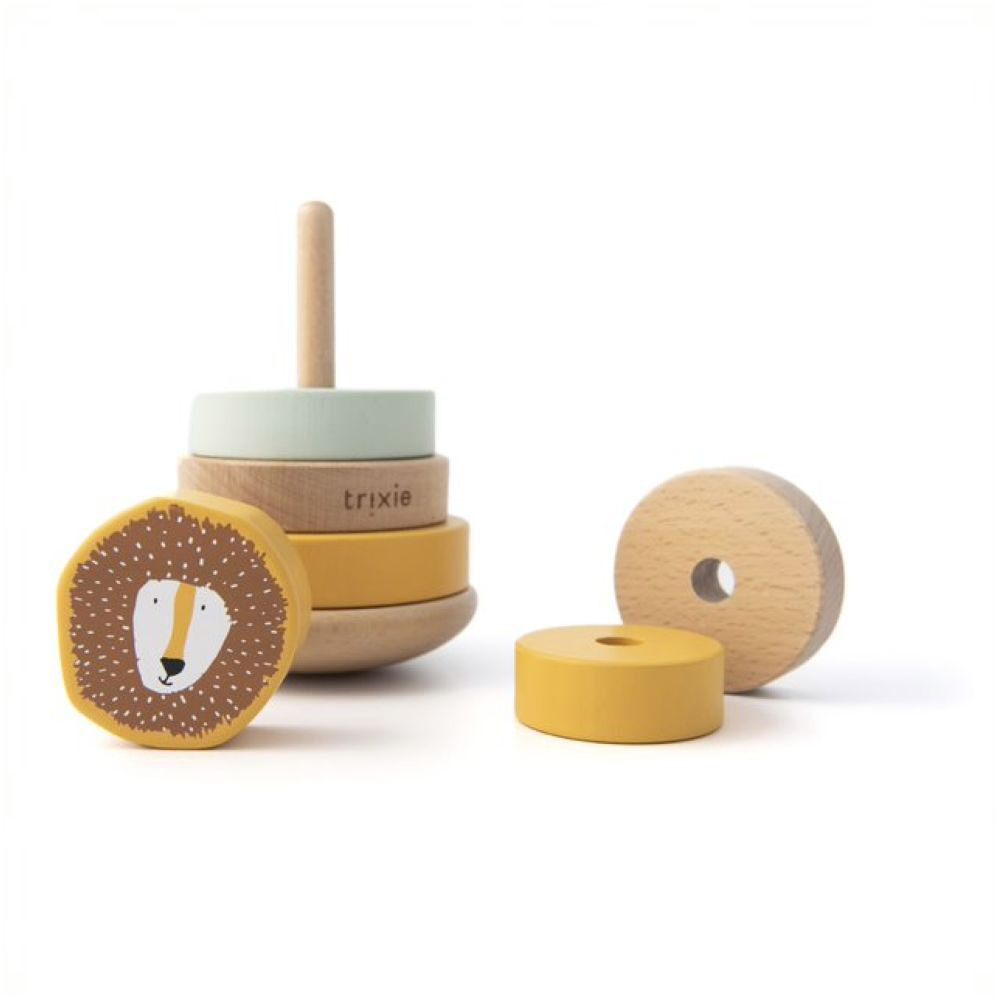 Trixie - Personalized Wooden Stacking Toy - Mr. Lion