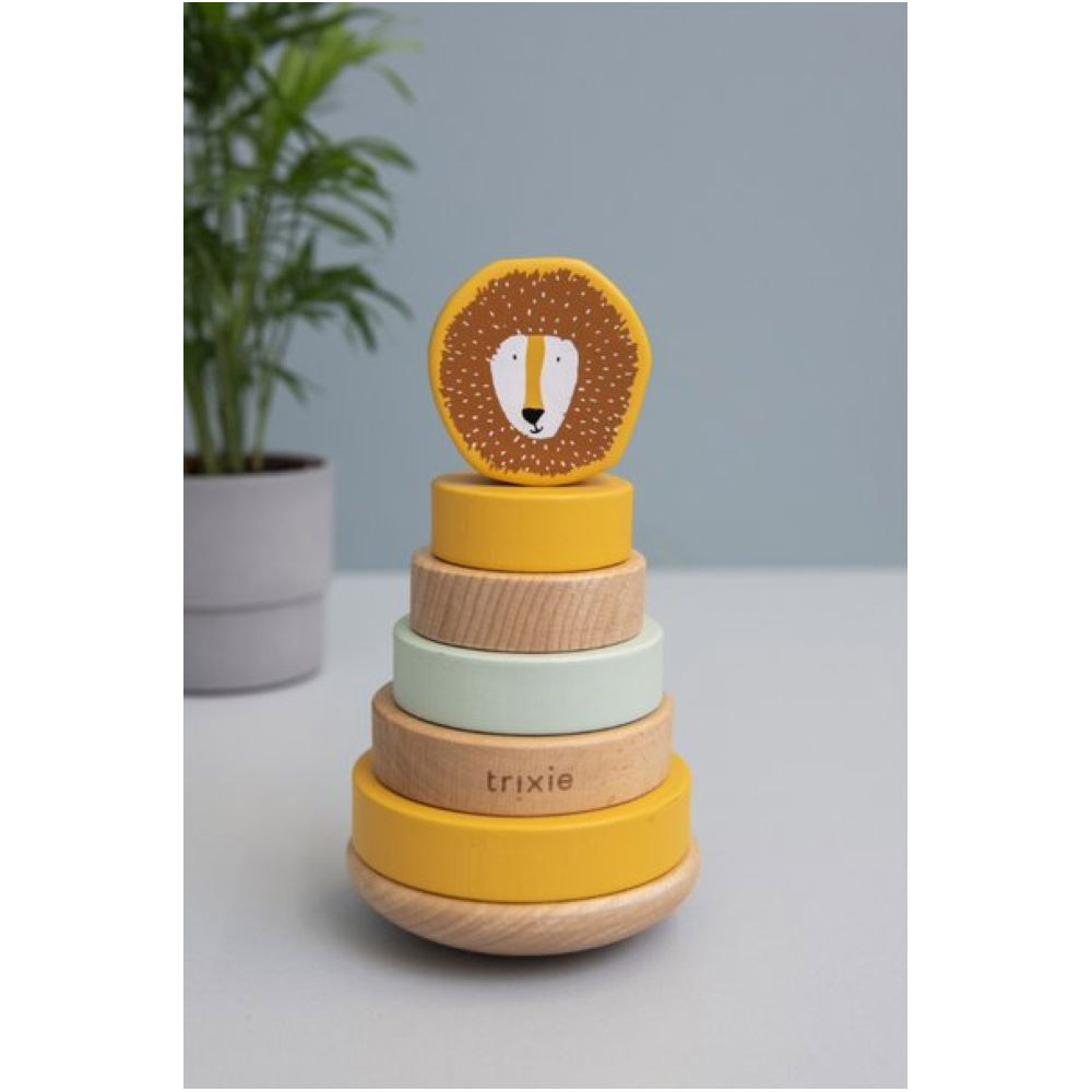 Trixie - Personalized Wooden Stacking Toy - Mr. Lion