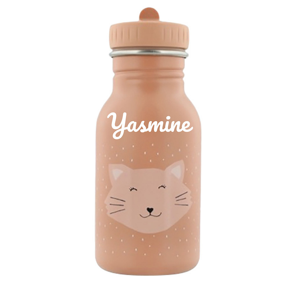 Trixie - Personalized Stainless Steel Water Bottle - Mrs. Cat - 350 ml
