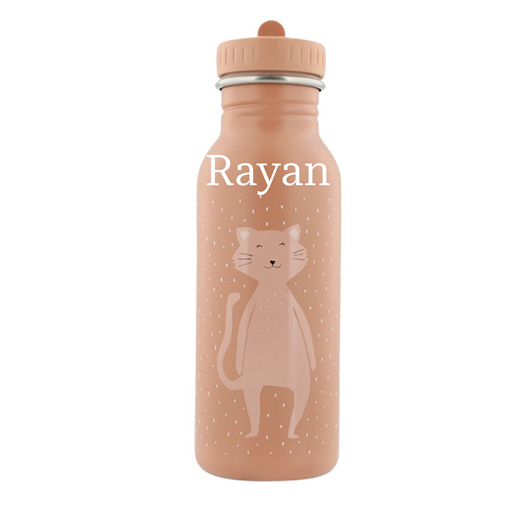 Trixie - Personalized Stainless Steel Water Bottle - Mrs. Cat - 500 ml