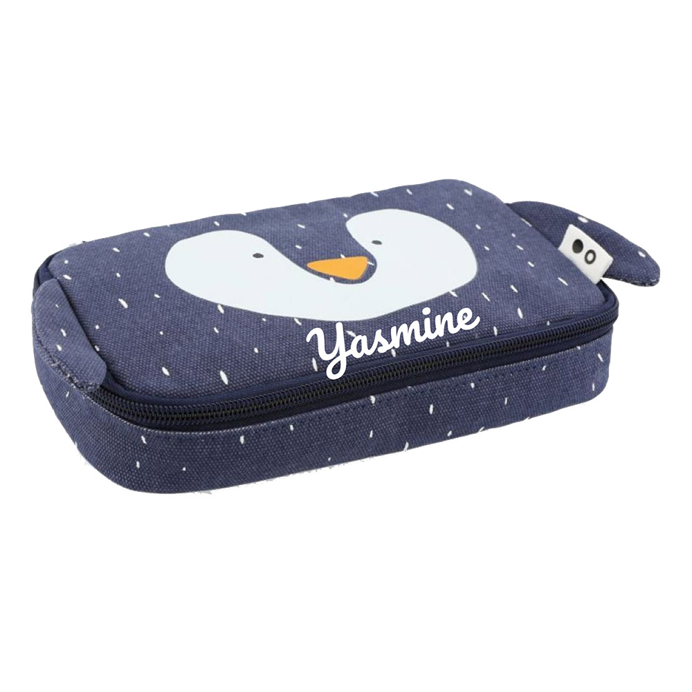 Trixie - Personalized Rectangular Pencil Case - Mr. Penguin