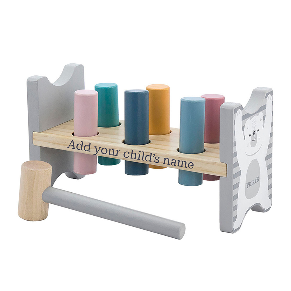 PolarB - Personalized Pound-A-Peg Wooden Toy