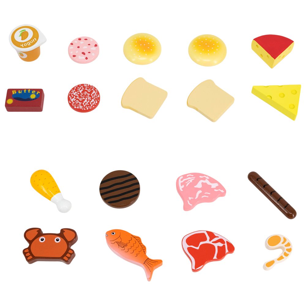 Viga - Personalized 2 Box Fridge Food Pretend Playset - Multicolor