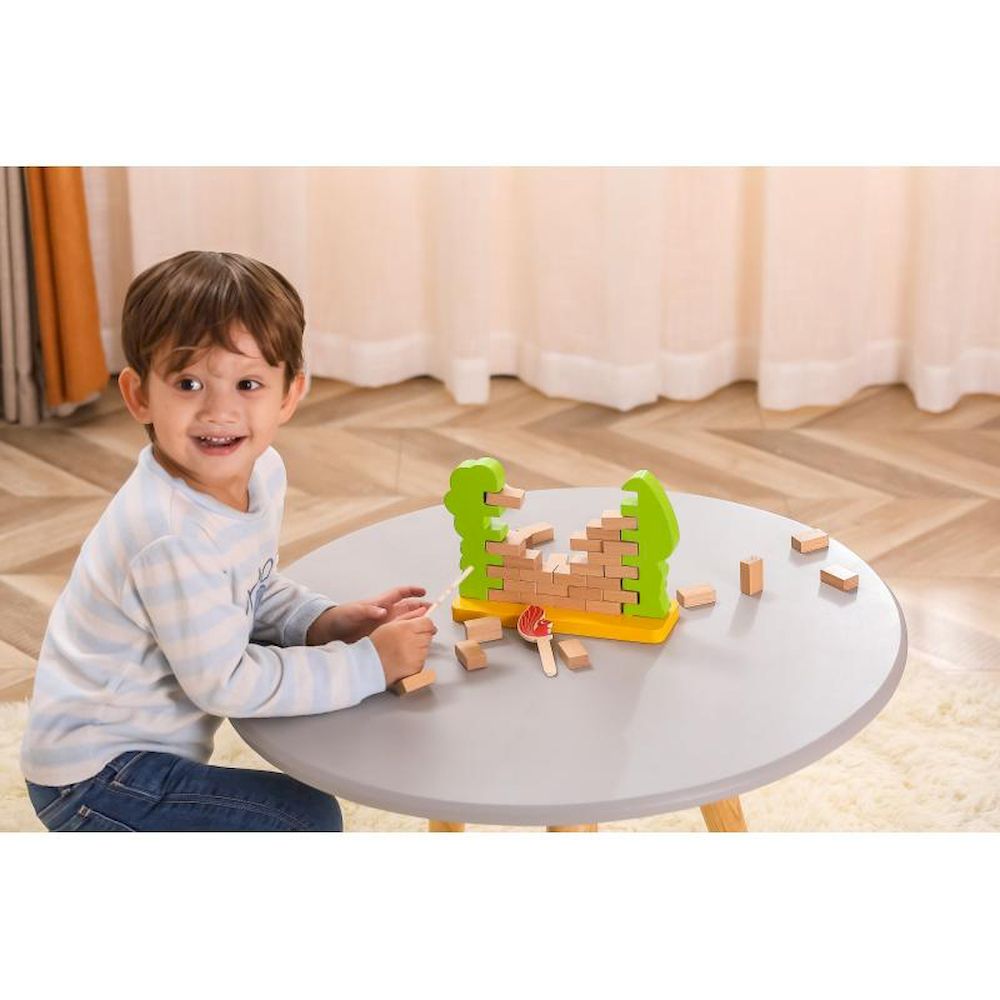 Viga - Personalized Wooden Wall Build & Topple Game - Multicolor