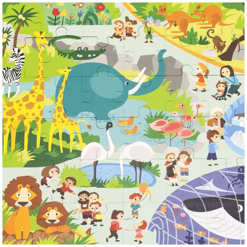 Viga - Personalized Zoo Jigsaw Puzzle - Multicolor - 48 Pcs