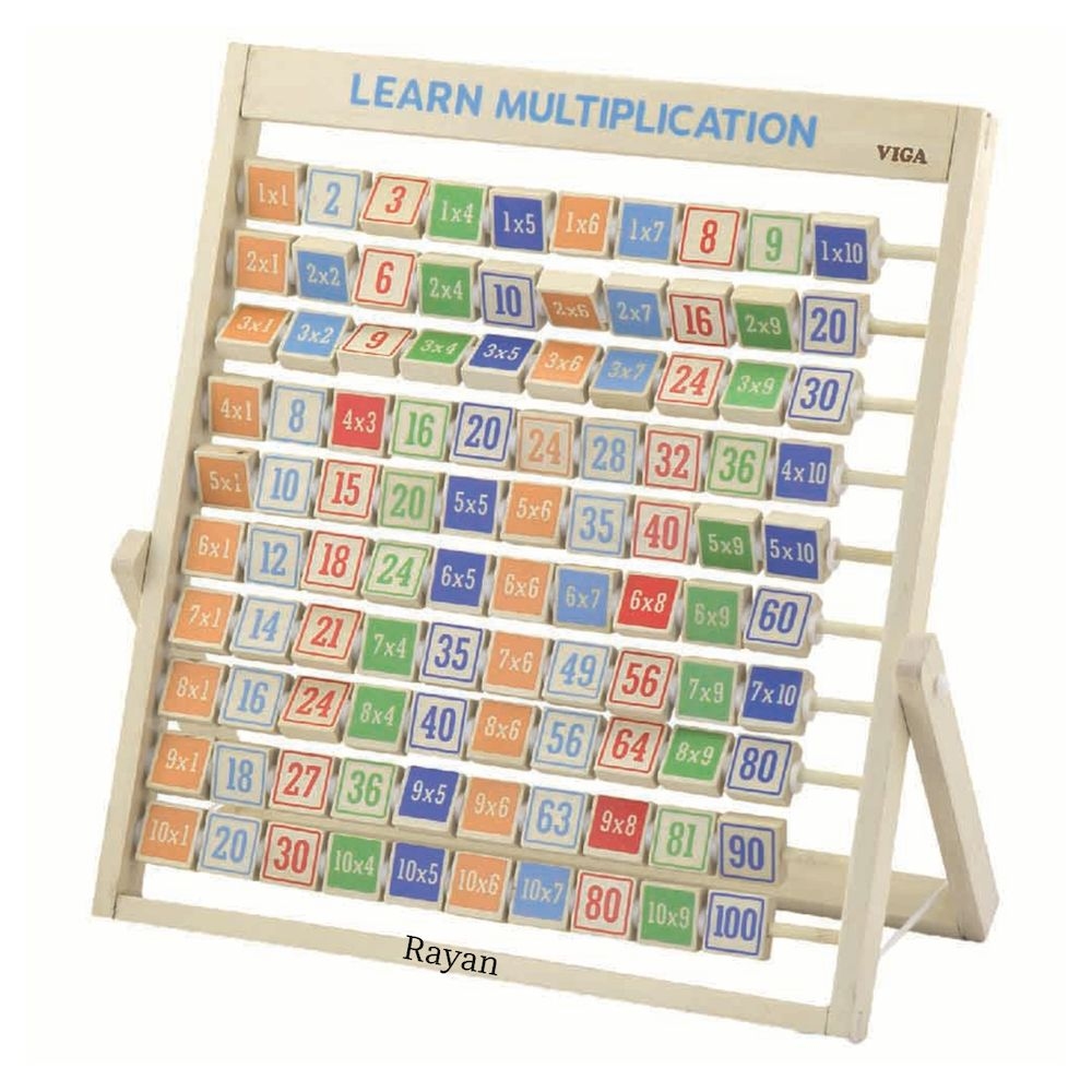 Viga - Personalized Learning Multiplication Table Top Frame - Multicolor