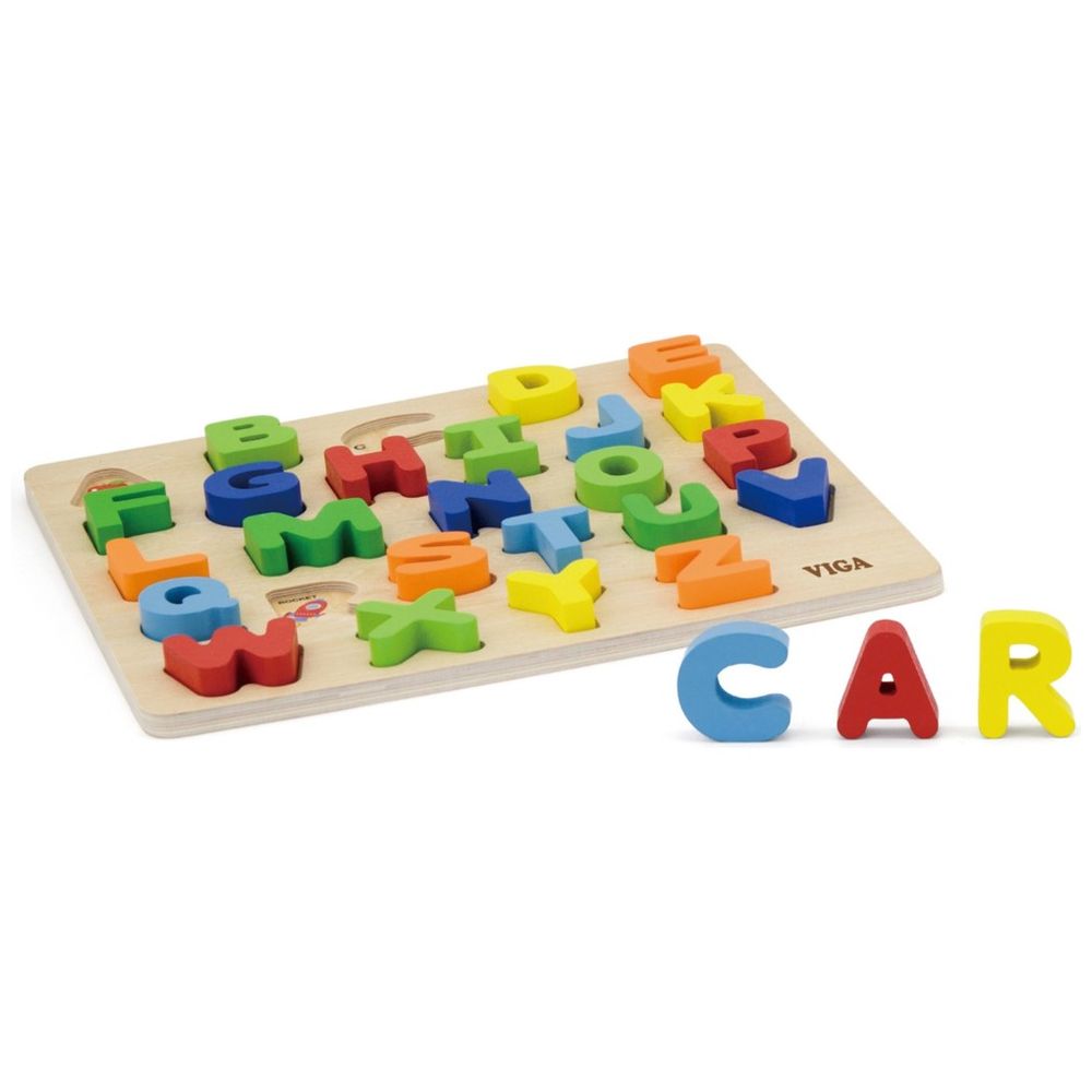 Viga - Personalized Uppercase Alphabets Block Puzzle - Multicolor - 26 Pcs
