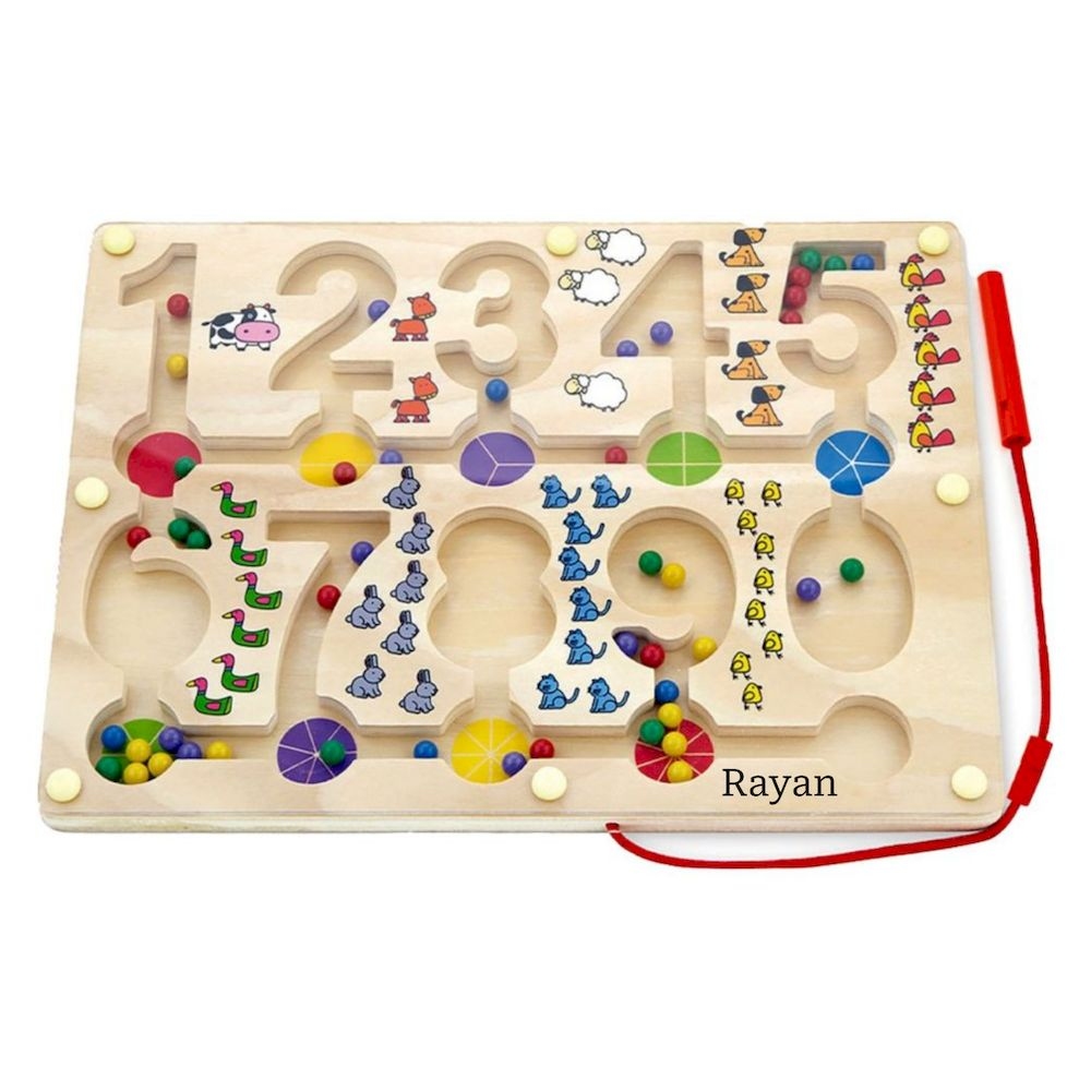 Viga - Personalized Magnetic Bead Trace Number Puzzle - Multicolor