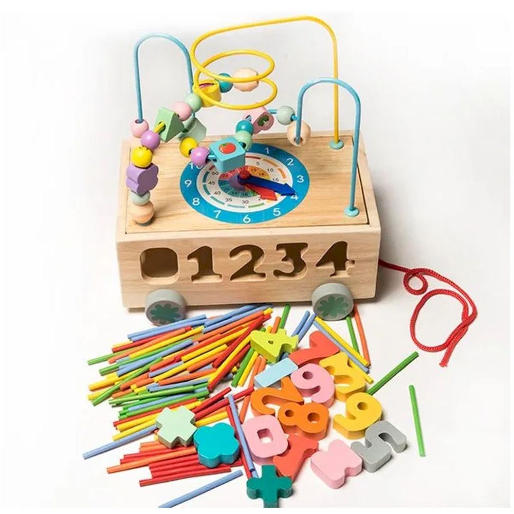 Factory Price - Personalized 4-In-1 Wooden Activity Cube - Number