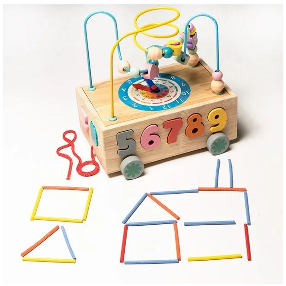 Factory Price - Personalized 4-In-1 Wooden Activity Cube - Number