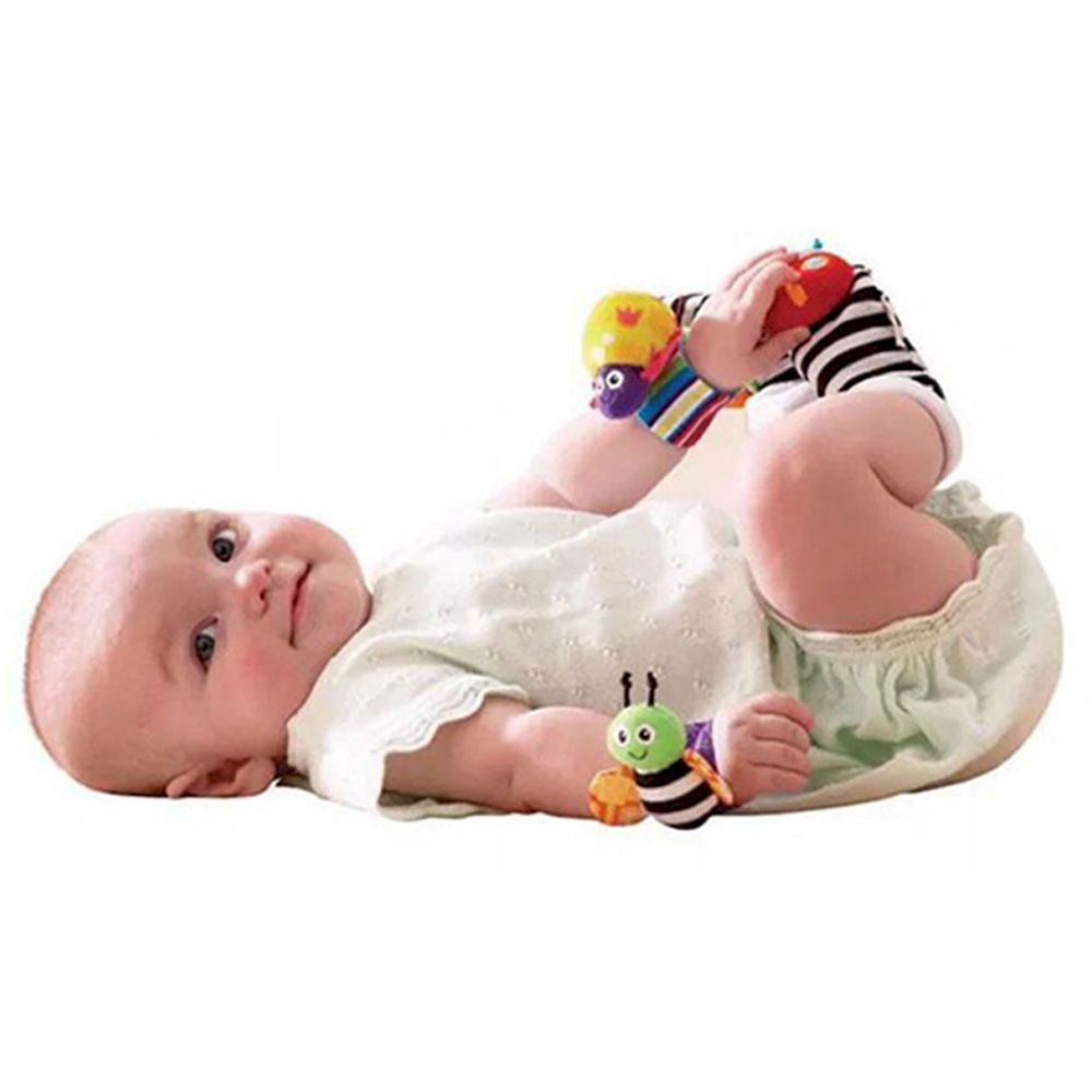 Factory Price - Personalized Wrist Rattle And Foot Finder - Butterfly