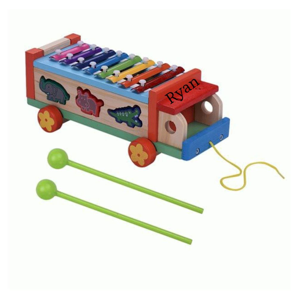Factory Price - Personalized Wooden Xylophone Piano Car With 8 Tunes