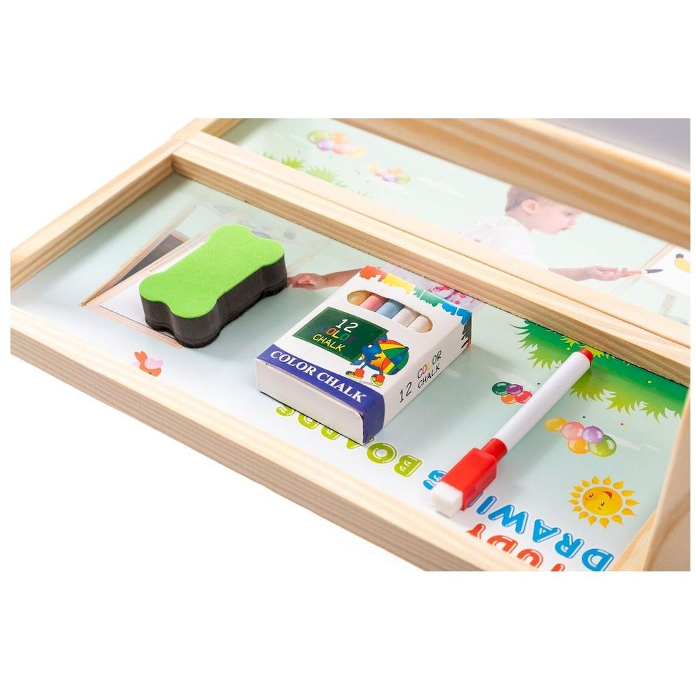 Factory Price - Personalized Magnetic Wooden Easel Board With Accessories And Abacus