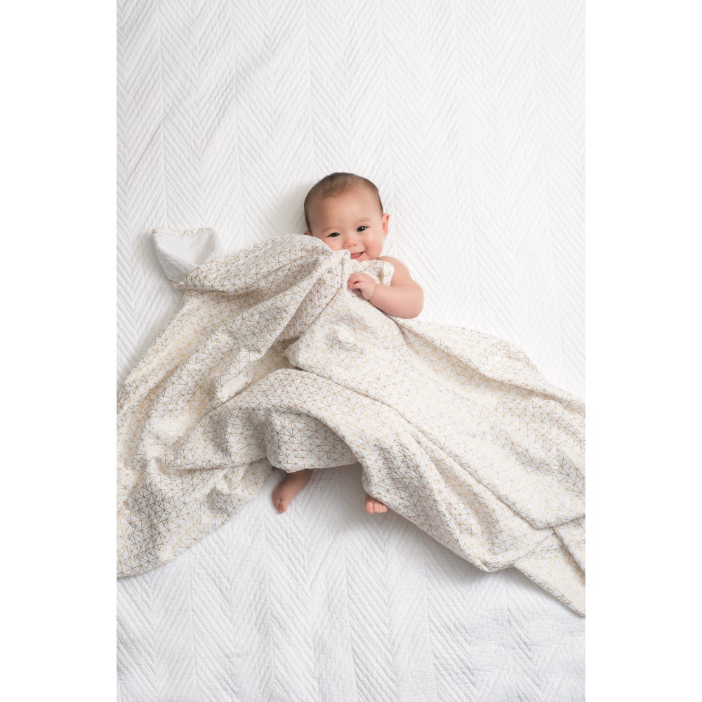 Aden + Anais - Personalized Swaddles Metallic Gold Deco - Pack of 3
